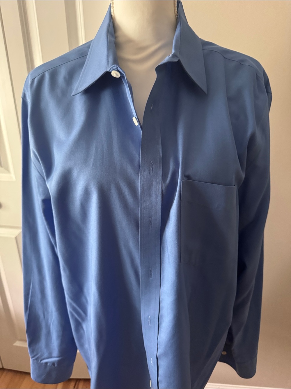 Merona Men's Light Blue Dress Shirt - Long Sleeve